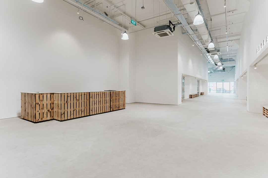 The reception foyer and corridors outside the gallery.