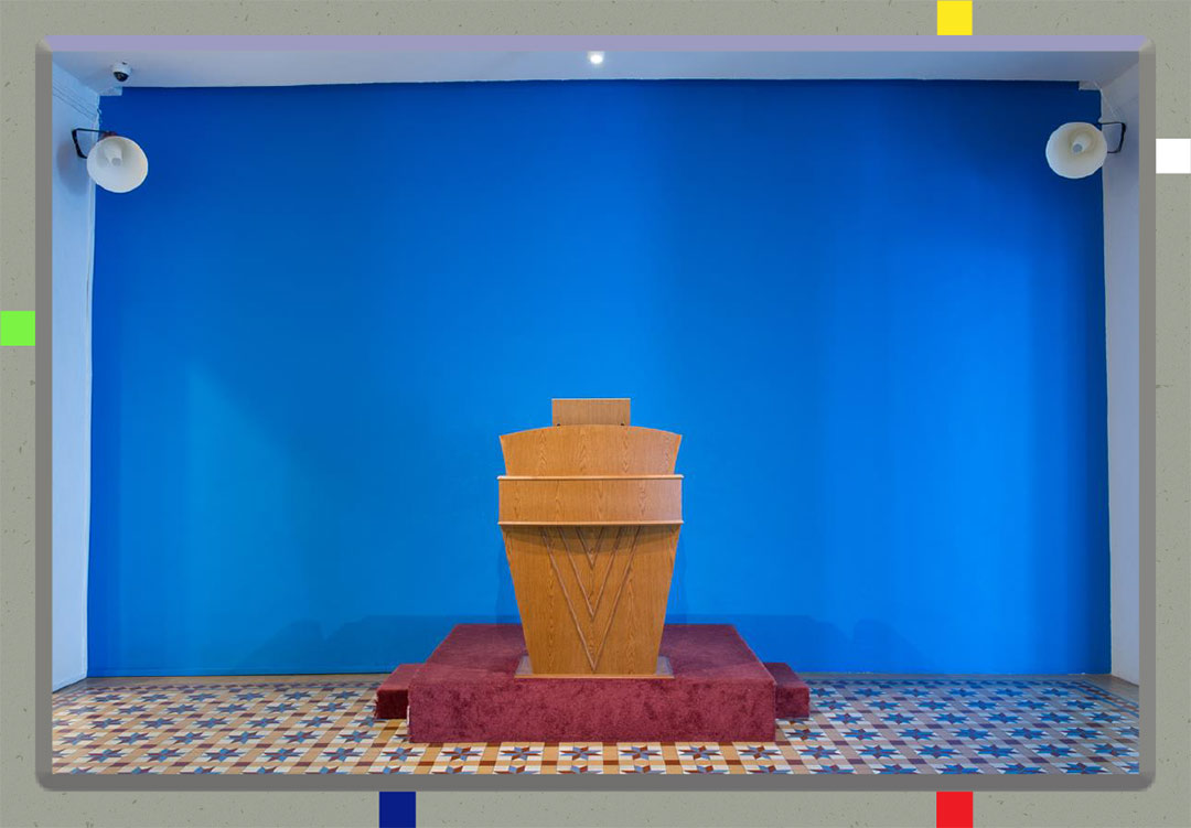 'Conducting Memories' (2013) was originally installed as a school assembly rostrum in SAM.