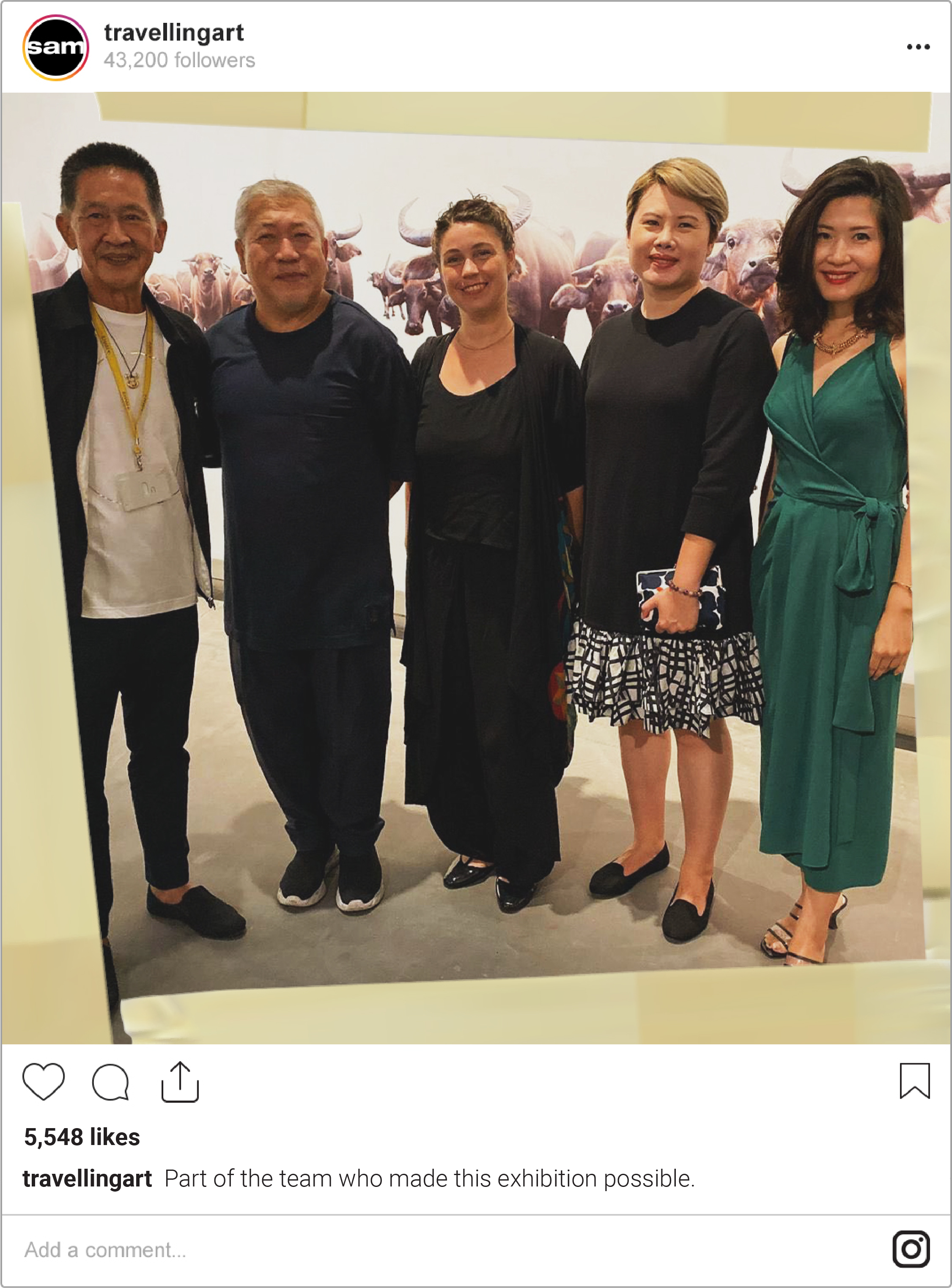 A photo of part of the team who made the  ILHAM x SAM Project: 'The Body Politic and the Body' exhibition possible.