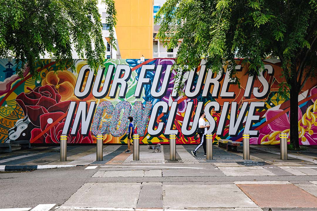 OUR FUTURE IS IN(CON)CLUSIVE (2021) along Queen Street