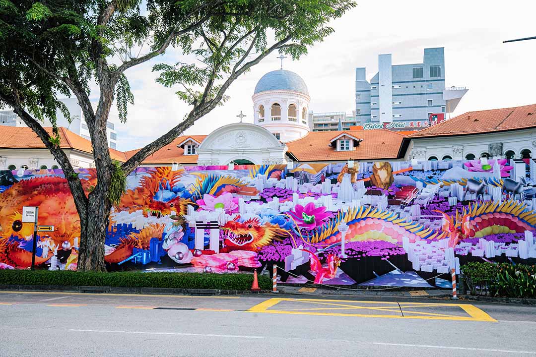 Artwork along Bras Basah Road