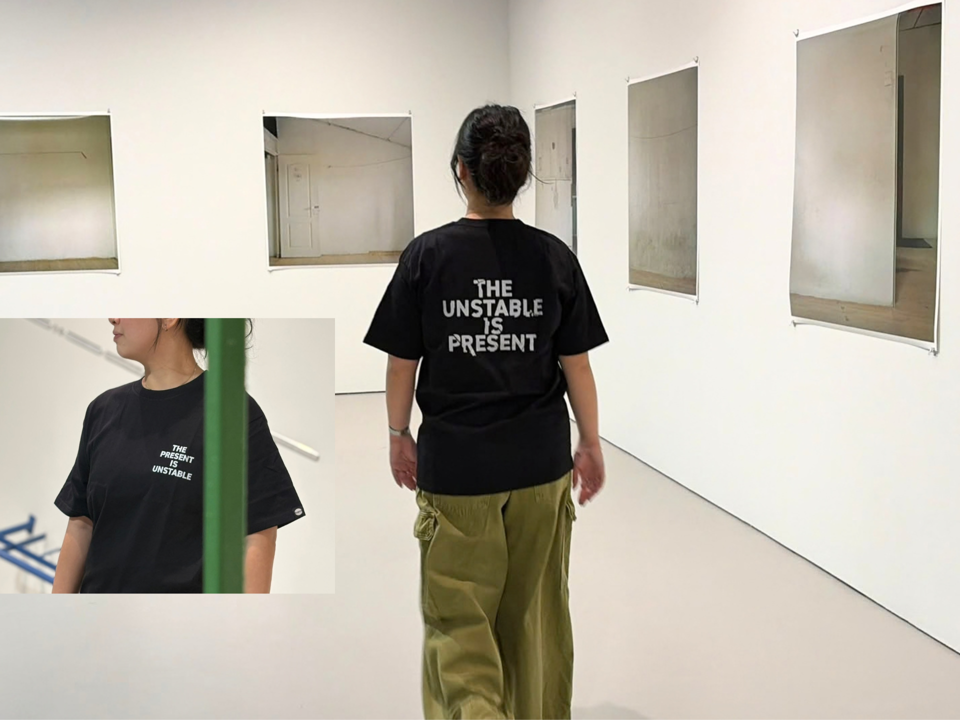 Exhibition T-Shirt – 250gsm Black T-shirt with Silver Print