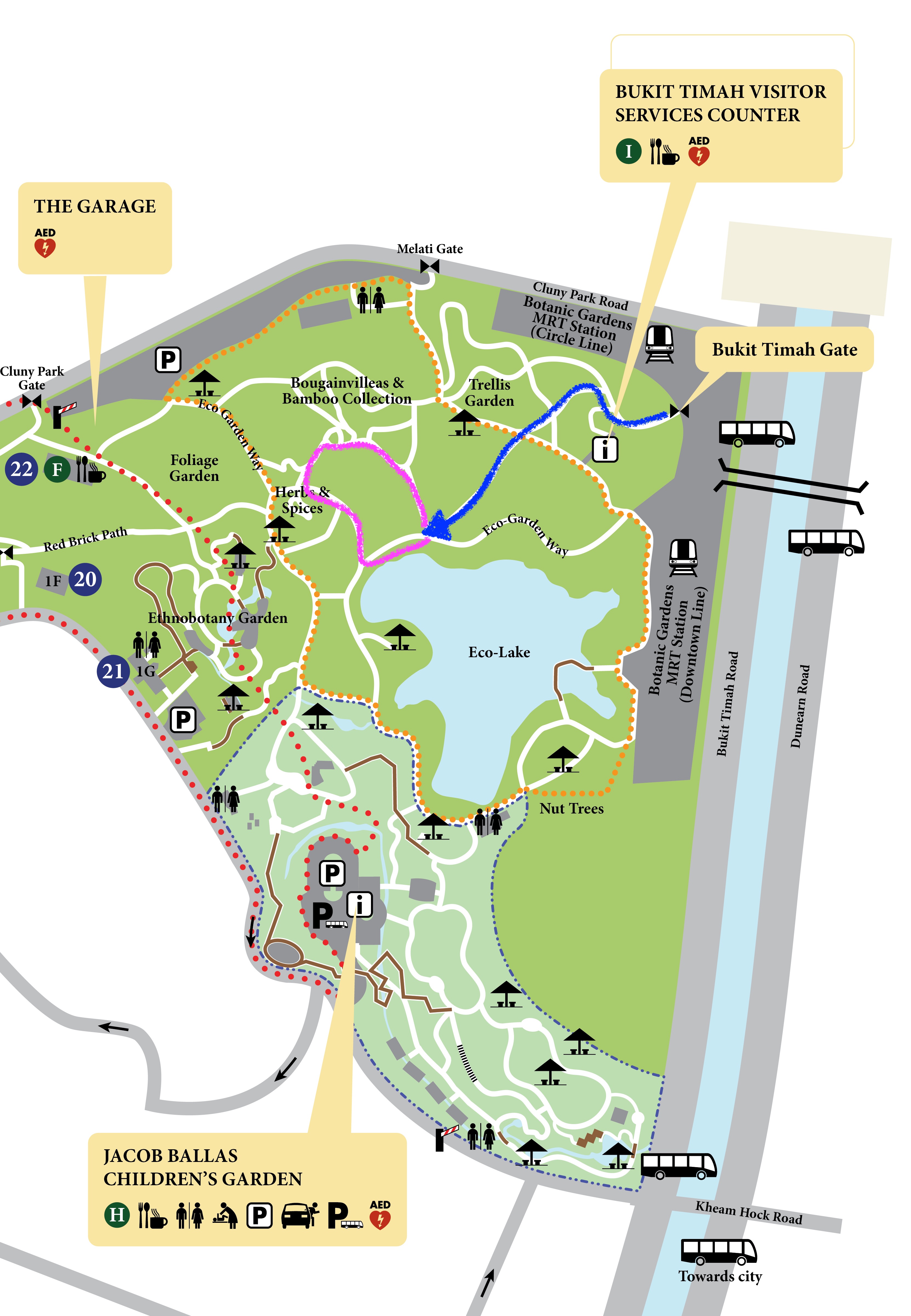 Map Of Singapore Botanic Gardens Fasci Garden